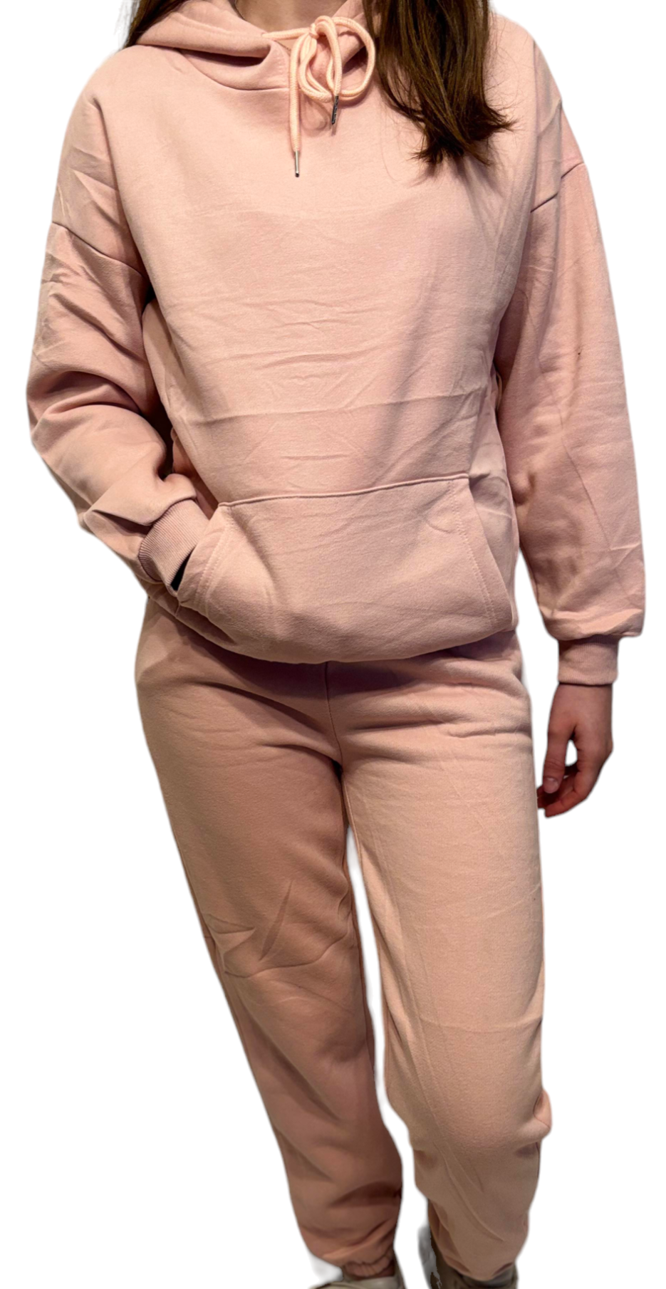 Ensemble sweat/jogging épais rose