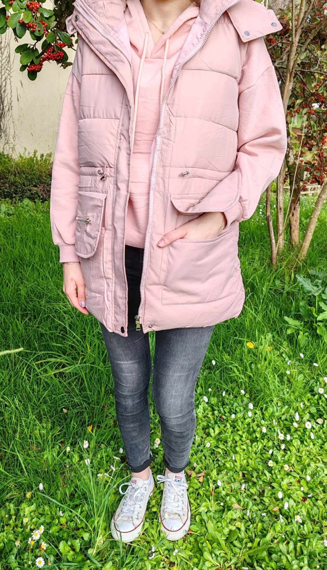 Veste/doudoune sans manche rose